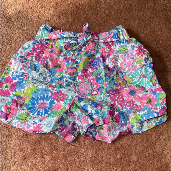 Jacadi Floral High Waist Women's Shorts - Pink, Blue, Green - Picture 1 of 3